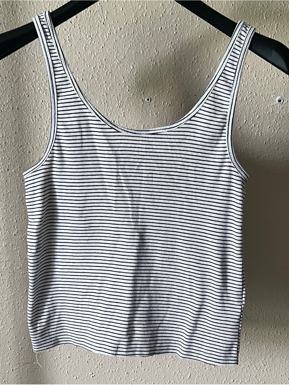 Striped Black and White Tank Top- DIVIDED H&M